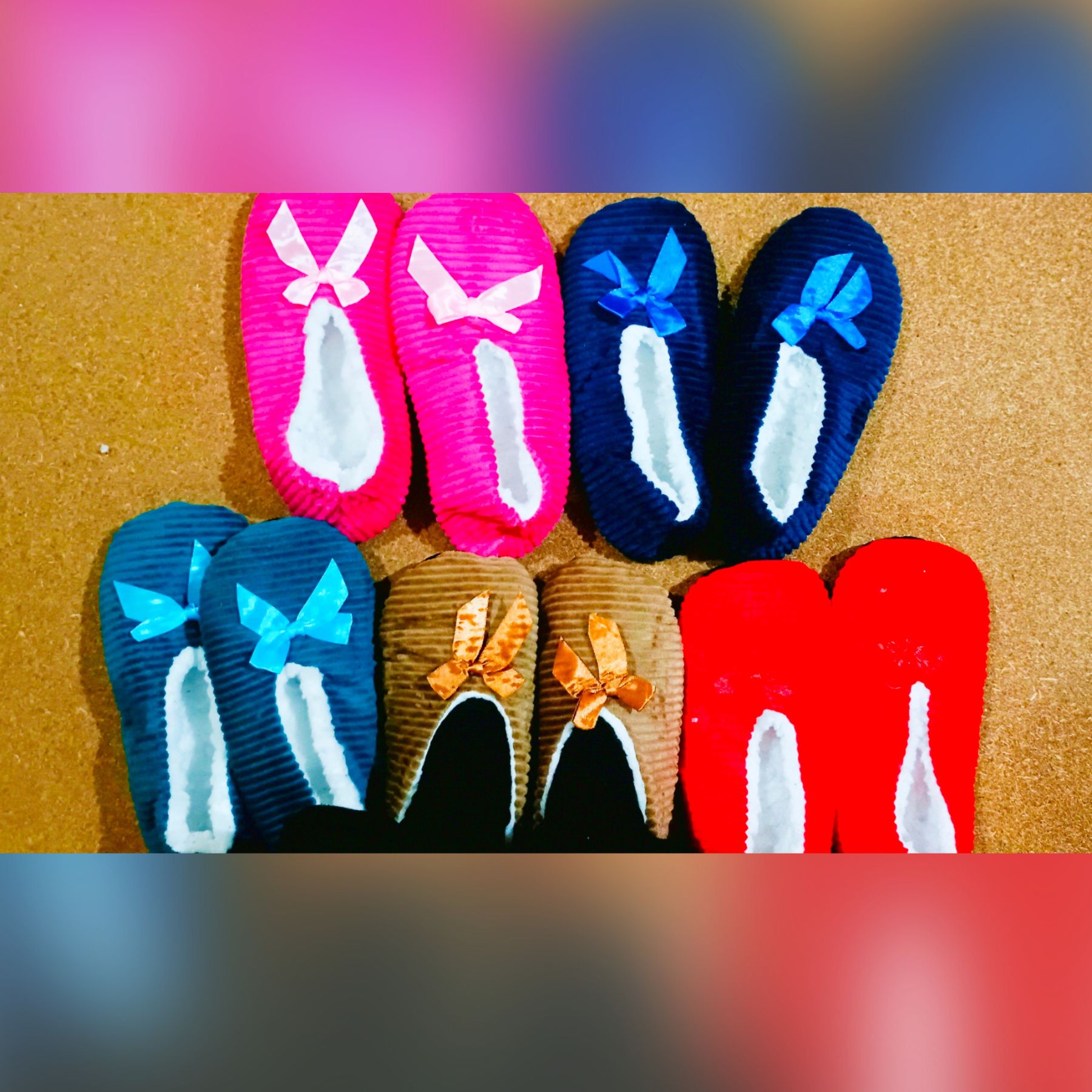 Women's indoor warm soft plush slippers