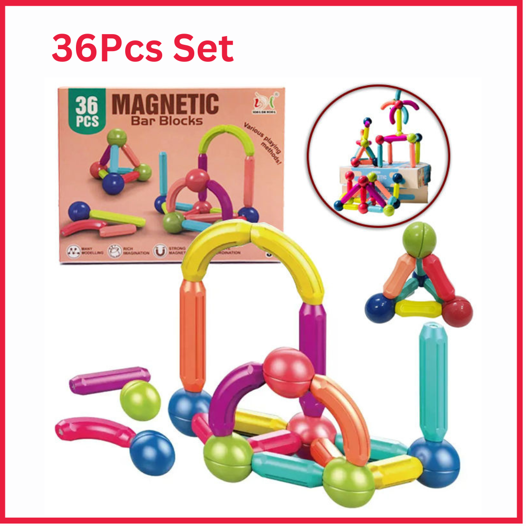 Magnetic Blocks Set Toy for Kids - Magnetic Building Blocks Montessori Kids Toys For Children Early Education Magnetic Building Sticks Kit