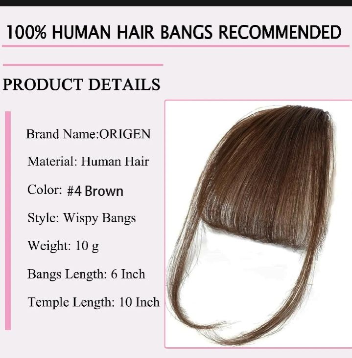 Hair Extensions Ultra Thin 3D Air Clip in Bangs Hairpiece with Nice Net Natural Flat Neat Bangs for Women