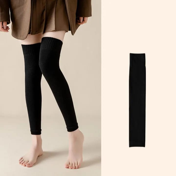 Winter Thicken Leg Warmer| Warm Wool Knee High Winter For Men & Women High Quality Fleece Inside - Leg Warmer Warm Knee Brace Pad