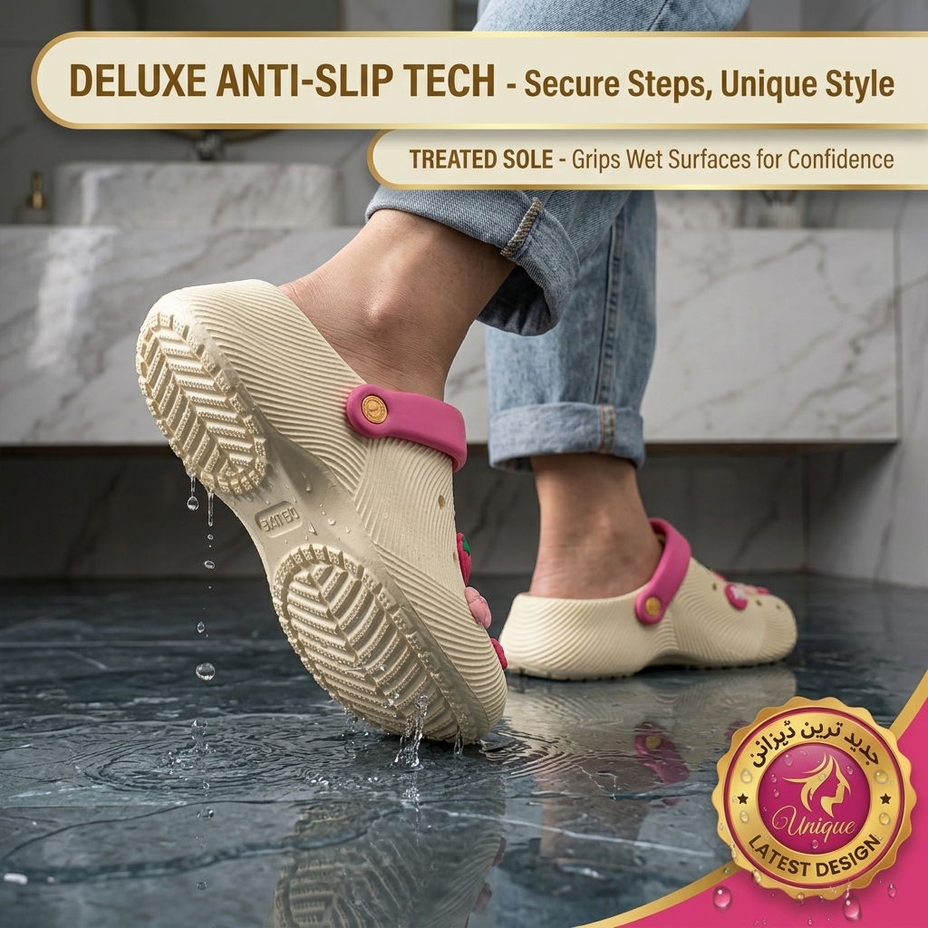 Deluxe footwear Light weight Crocs with soft sole for women | Deluxe shoes crocs for women Stylish crocs for women | Soft and comfortable ladies Clogs
