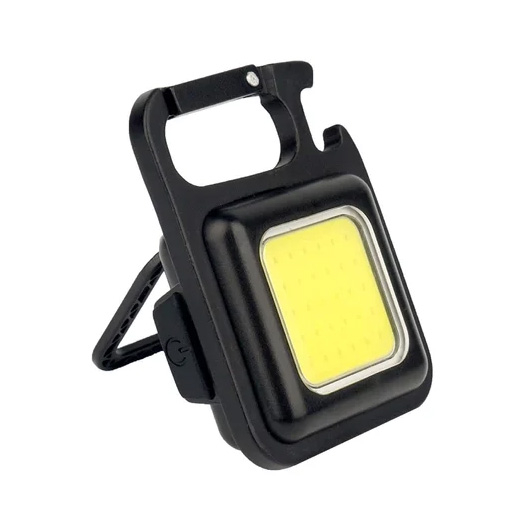 COB Small Flashlight, Keychain Work Light, USB Rechargeable, Mini LED Handheld t, 3 Light Modes Portable Pocket Light for Gift, Camping Emergency Fishing, Aluminum.Random color