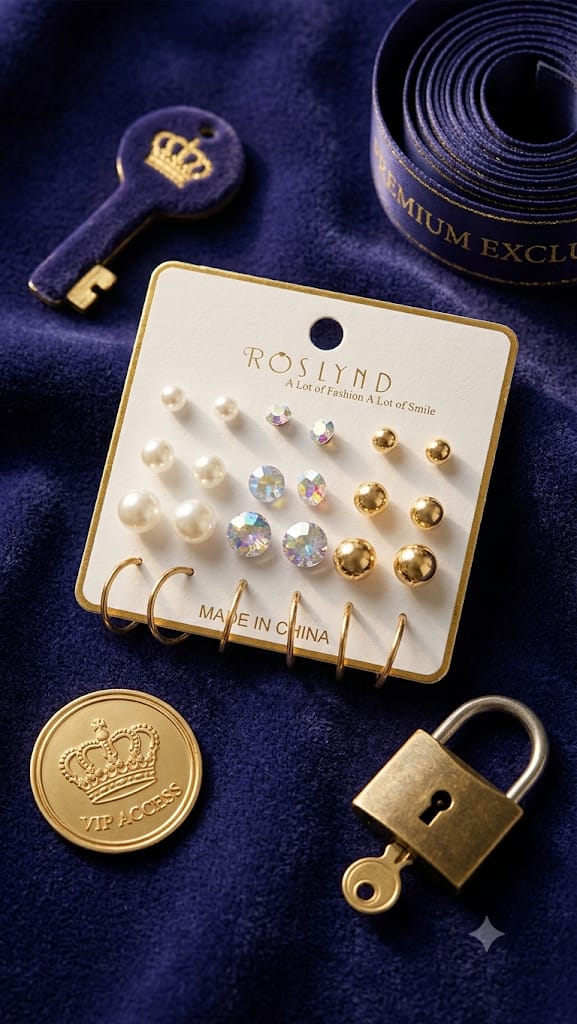 Pack Of 12 - Earrings Tops Fashion Women trendy stylish girls EarringE-5642