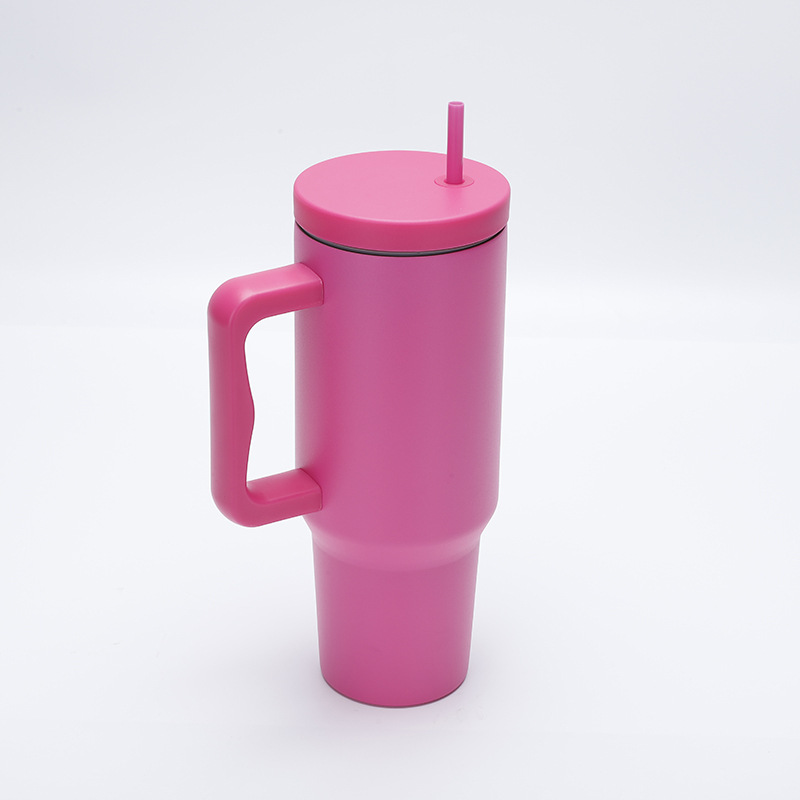 40oz 304 stainless steel insulated cup 1200ml large capacity straw ...