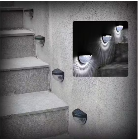 Pack Of 2 Solar Waterproof Outdoor Led Light Solar Fence Lights, Solar Decorative Garden Lights, Waterproof Wireless Outdoor Lights For Garden, Fence, Patio Use,Warm White High Quality