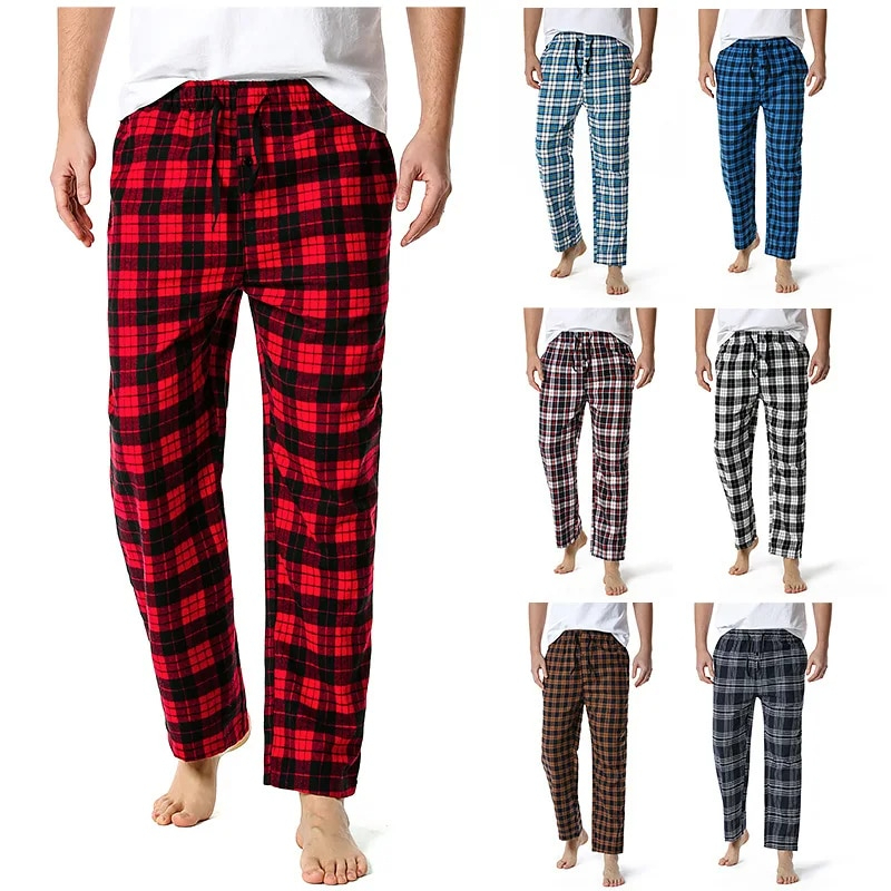 Top Quality Checkered Pajamas for Men, 100% Cotton Night Wear Pajama for Boys, Premium Quality Checkered Trouser for Men, Comfortable and Stylish Assorted Pajama, Mens Checkered Lounge Pants, Trousers for Men, Check Trousers for Men