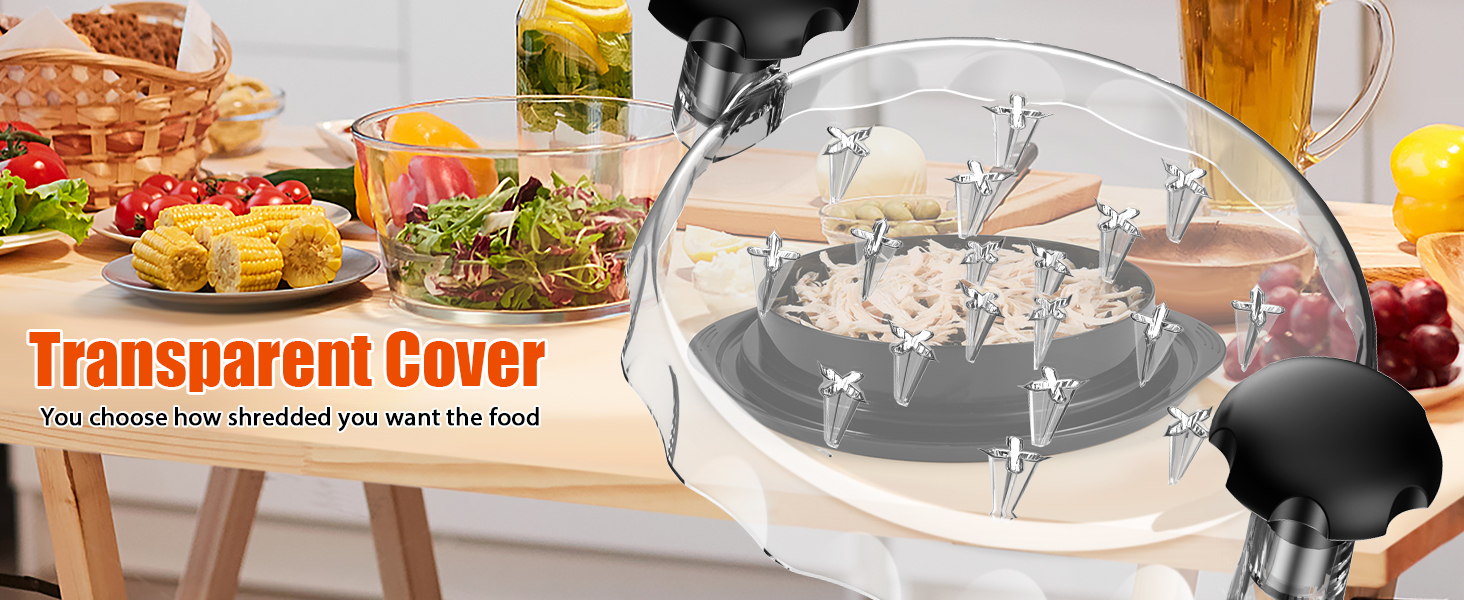 Chicken Shredder Tool Twist With Transparent Lid