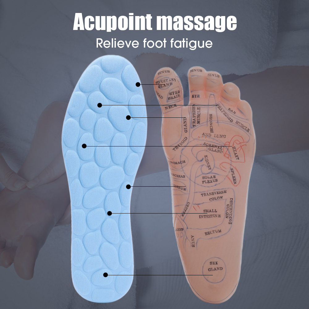 Adjustable Nano Antibacterial Sport Insoles Sneakers Memory Foam Shoes Pads Deodorant Sweat Absorption Running Cushion