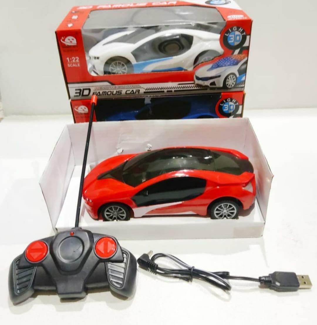 Remote Control Chargeable 3D Famous Car with Flashing Light, Radio Control Race car for Kids for 3-12 Year Old Boy Birthday Remote Control Car Rechargeable