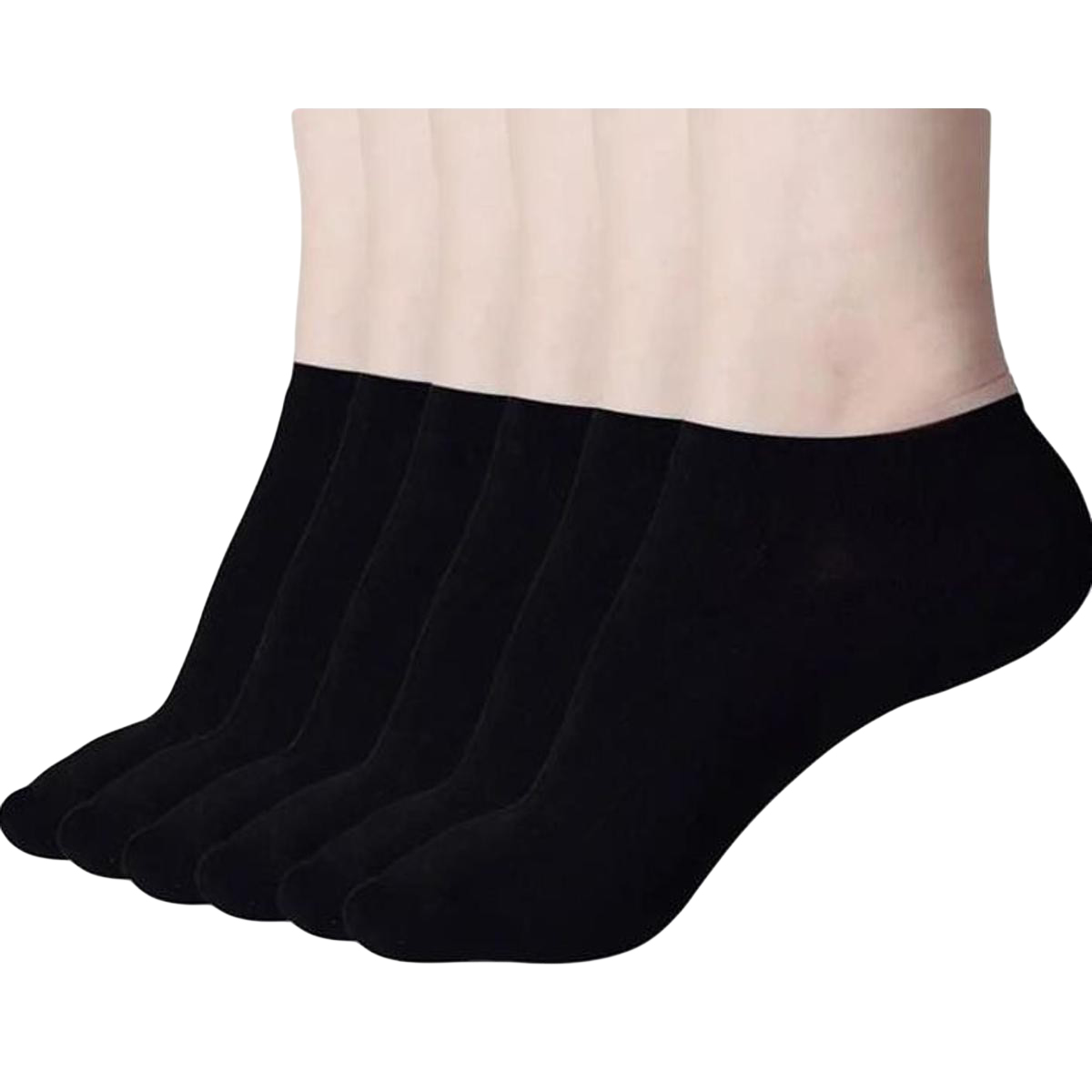 Pack of 6 Pairs Black Cotton Ankle Socks for Men Women| Low Cut Socks for Unisex