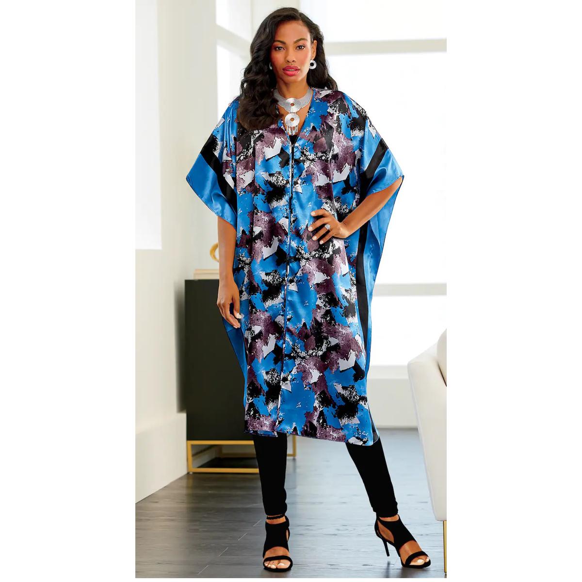 Women's Casual 40" Open Front Duster Kimono Cardigan