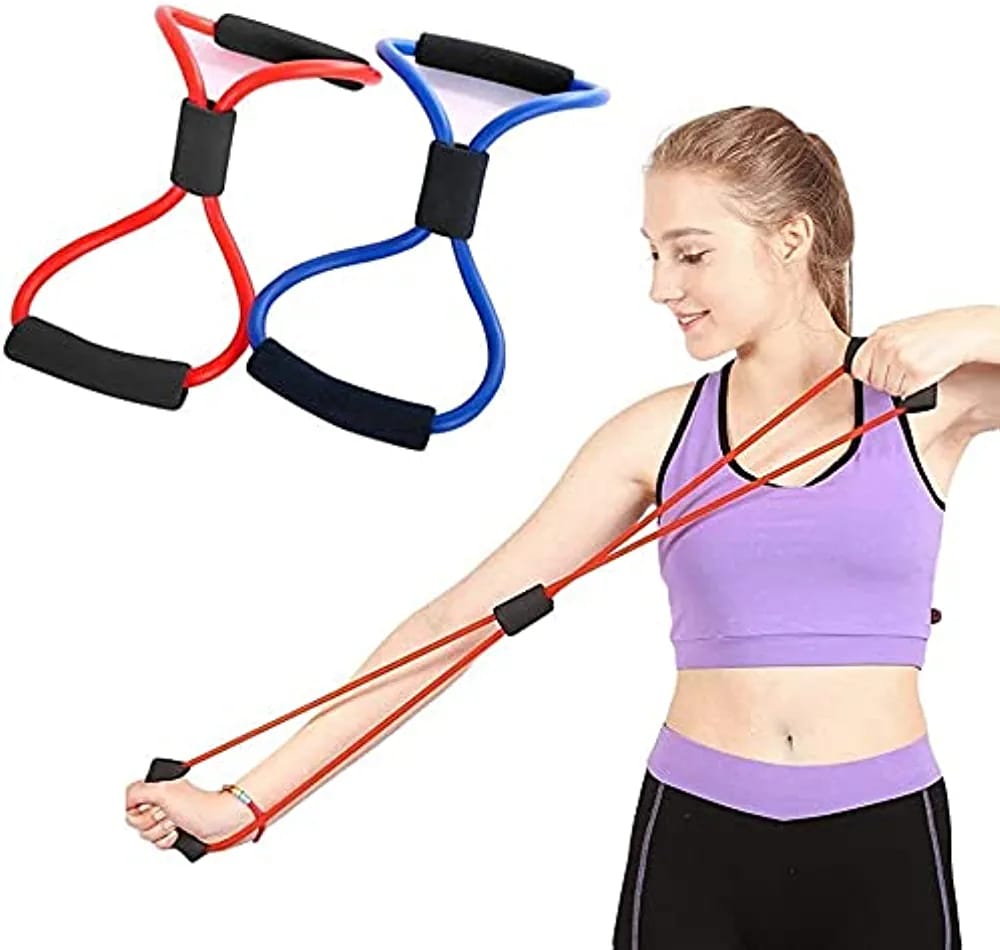 High Quality 8 Shape Resistance Band Pull Rope Toning Tube for Workout Exercise for Men and Women