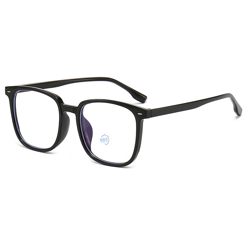 Anti-blue Light Glasses Retro Women Square Frames Flat Light Glasses Blue Computer Goggles