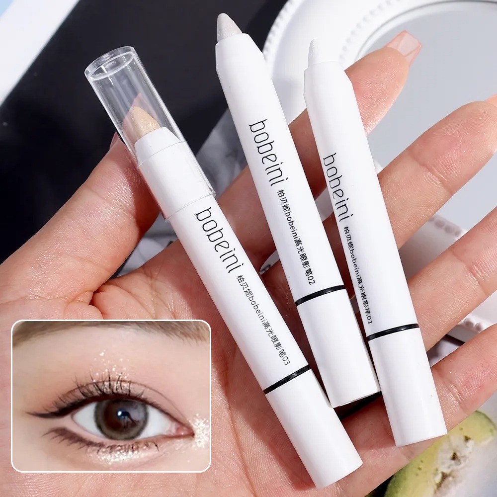 Glitter Highlighter Pen Pearlescent Lying Silkworm Pencil Waterproof Brightening Eyes Stick White Silver Eye Makeup