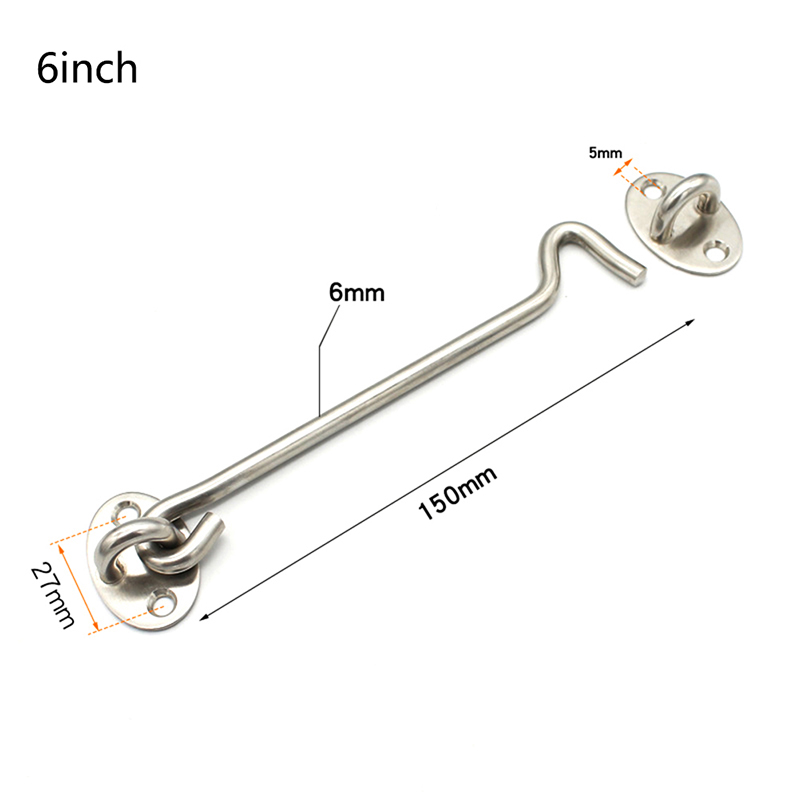 1Set Barn Door Latch Cabin Hook Eye Latch Easy Lock for Barn Door Gate