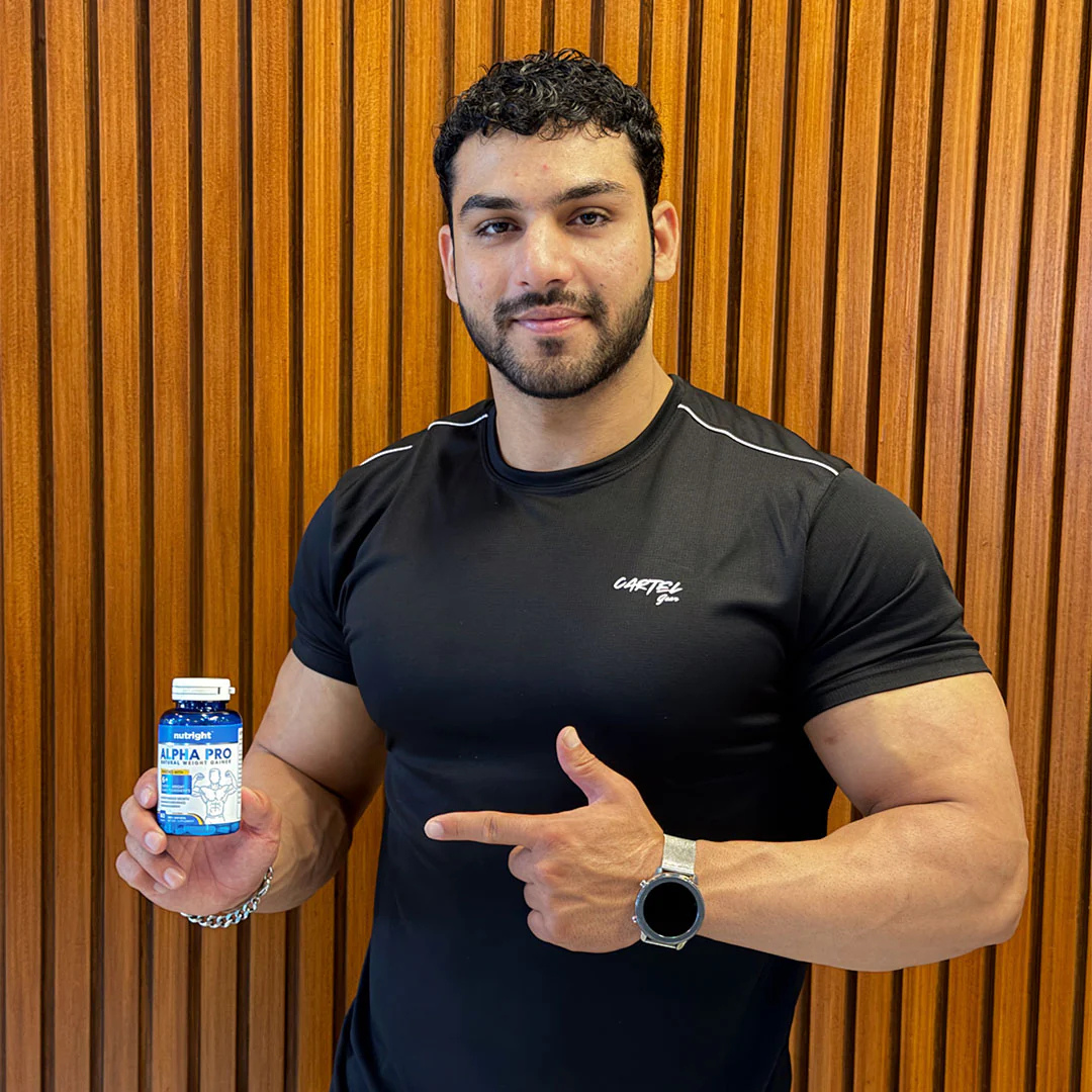 Nutright | Alpha Pro | Buy 2 Get 1 FREE | Natural Weight Gainer - For Men & Women | 100% Original | Naturally Supports Healthy Weight & Muscle Gain | Boosts Appetite and Improves Digestion | 100% Herbal Formula | DRAP Approved | 60 Tablets.