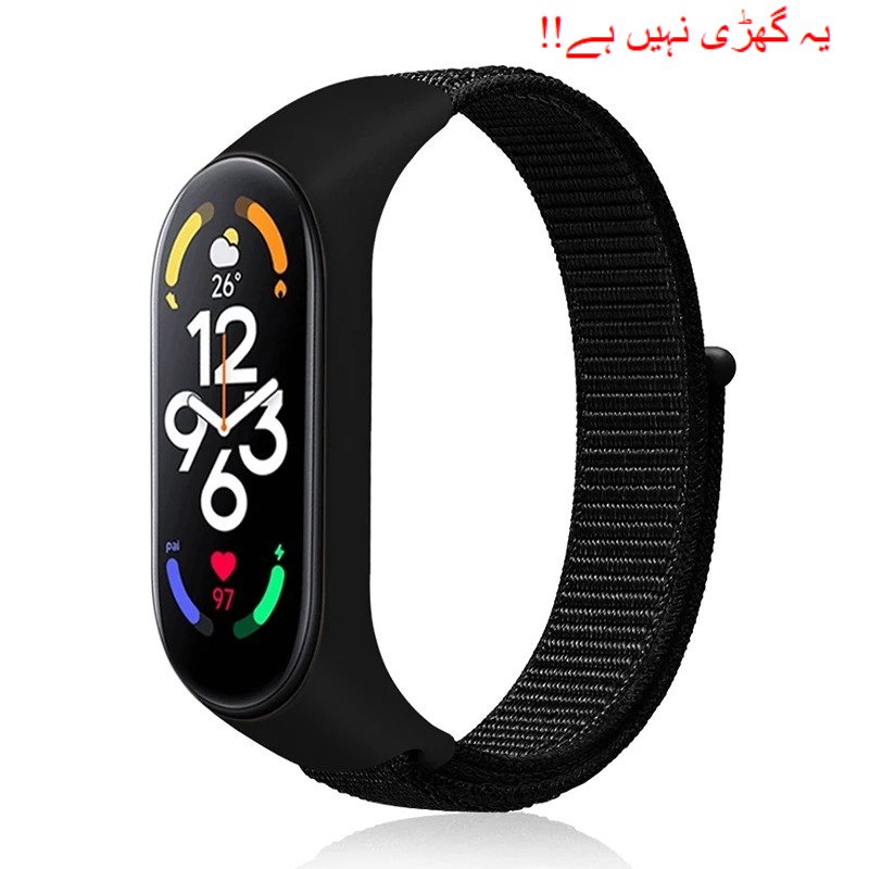 For Xiaomi Mi Band  Mi band 4 , 5 , band 6 , band 7 -Nylon Loop Strap Band  [NOT FIT TO ANY OTHER BAND or Copy Band]