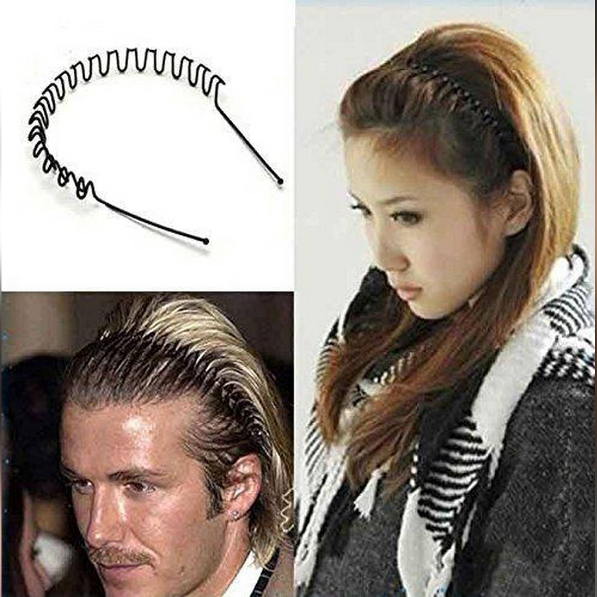 Pack of 2 Zigzag Wavy Hair Band For Men Women