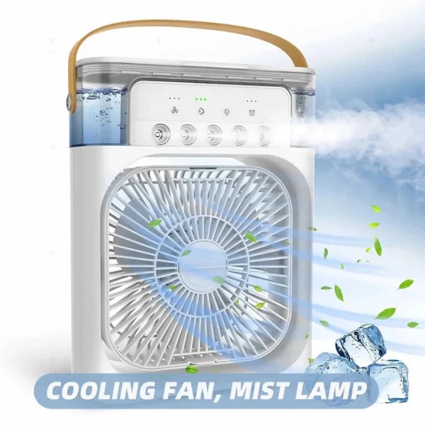 Portable Air Conditioner Fan USB Electric Fan with LED Night Light