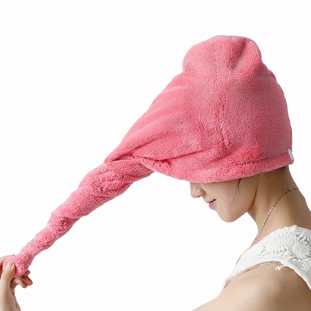 Tijaarat Online Hair Dry Towel Super Absorbent Fast Quick Dry Bath Hair Drying Towel Head Wrap Hat Super Absorbent Shower Cap For Women And For Girls