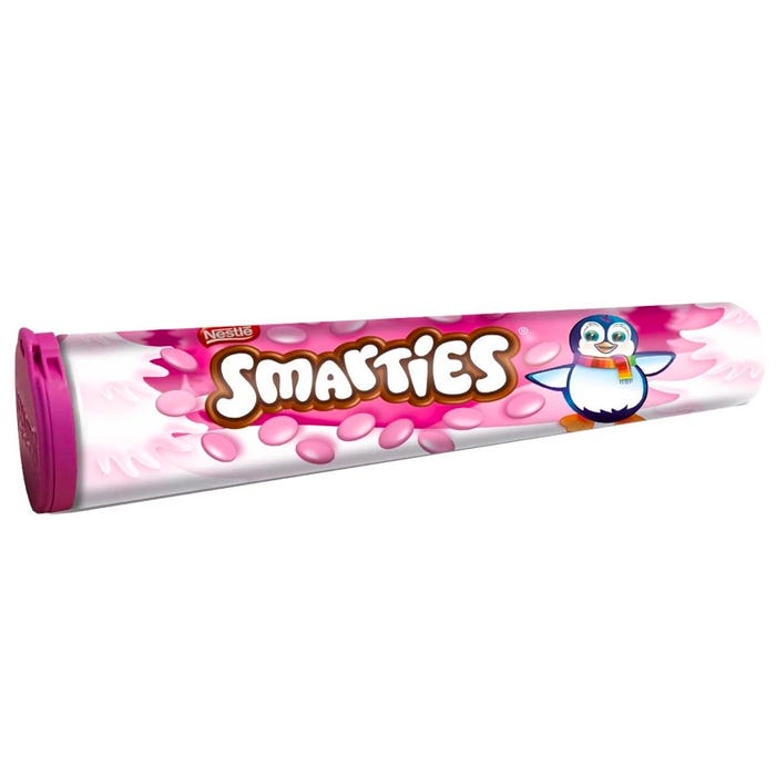 Smarties Candy Pink Giant Tube 130g 