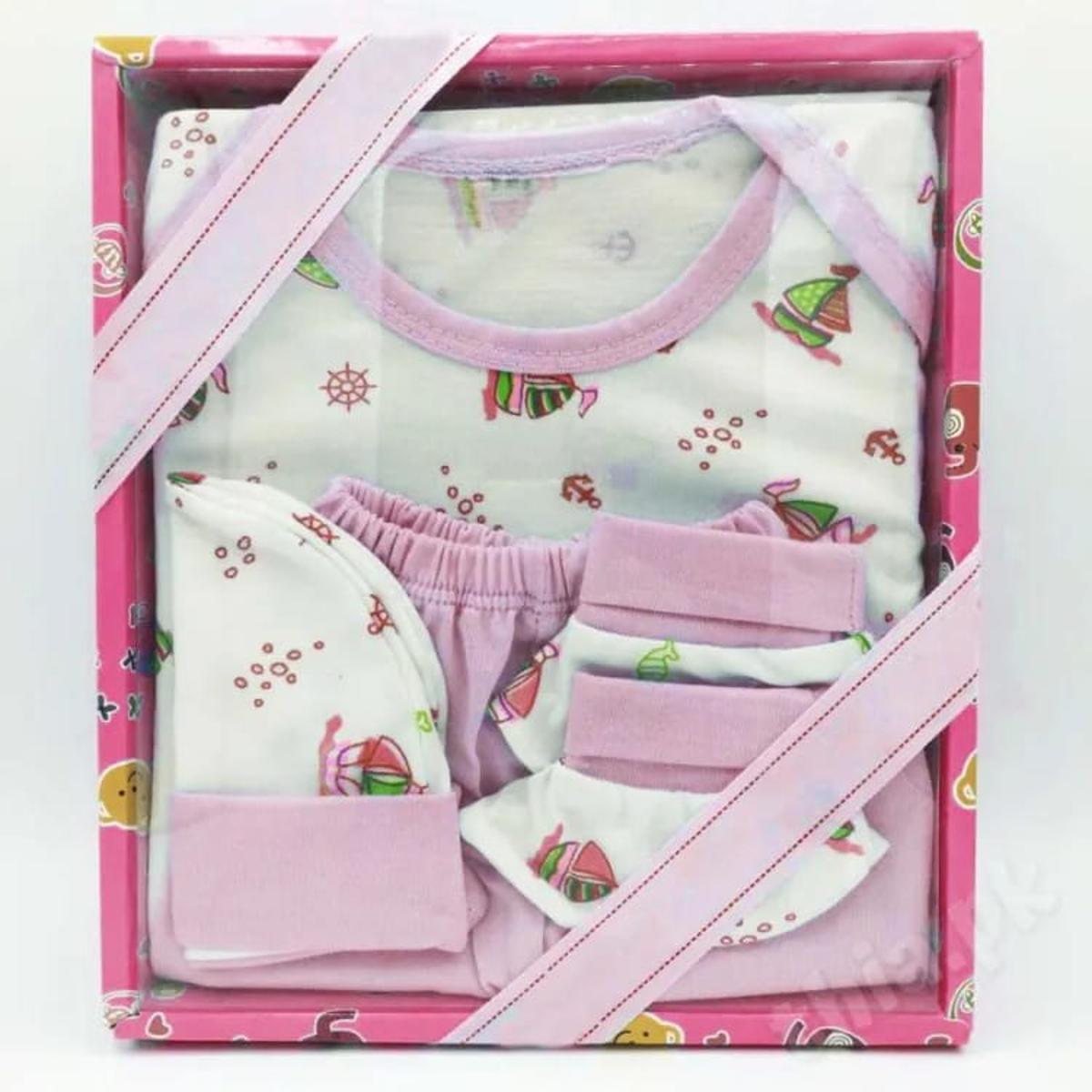 One Size 5 Pcs. Baby Gift Set New Born Baby Clothes Set