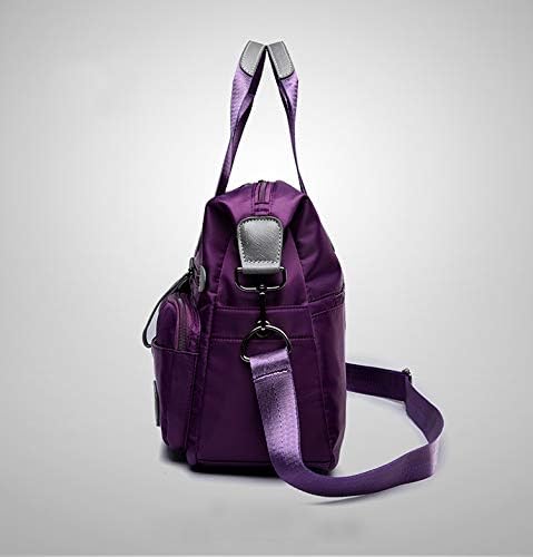 Women's Oxford Cloth Shoulder Bag – Waterproof Nylon (Purple)