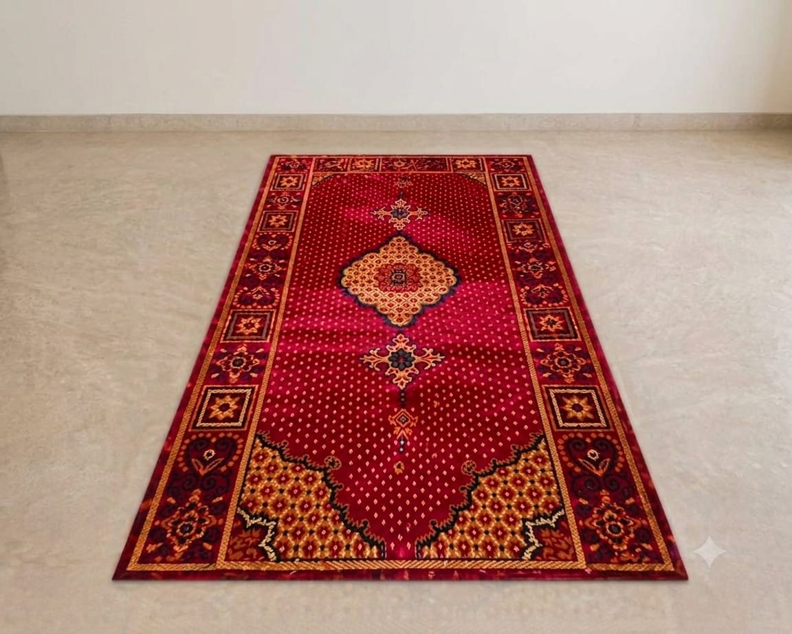 Traditional Red Persian Style Area Rug – 5x8 Feet | Elegant Living Room Carpet