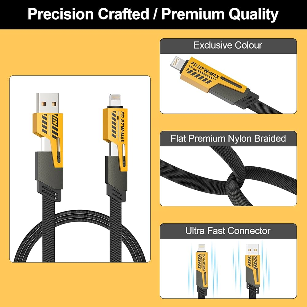 Logilink Charging Cable 4 in 1 USB Type-C Lightning