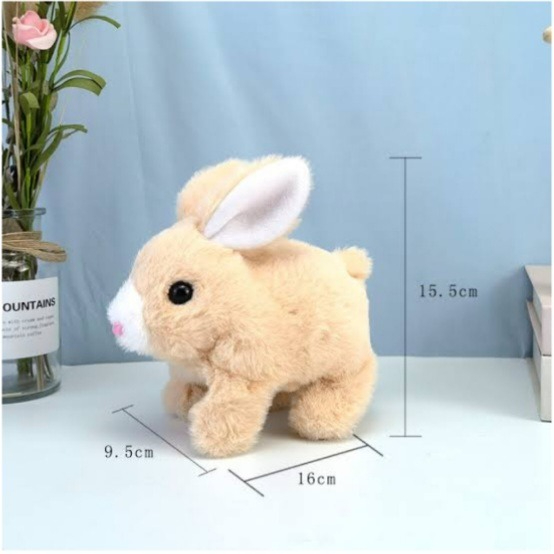 Interactive Walking Talking and Jumping Rabbit Bunny Toy for Kids Battery Operated Plush Rabbit with Wiggle Ears Twitching Nose and Hopping Action Educational Gift for Boys and Girls Soft Cuddly Plush