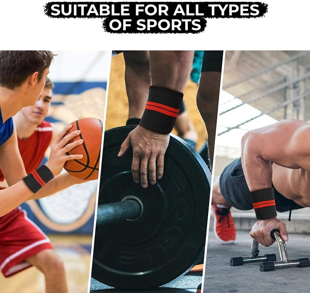 Wrist Wraps with Thumb Loops Weightlifting - Gym Wrist Support, Wrist Straps, Crossfit Wrist Brace, Improve Workout, Avoid Injury Girls Boys Wrist Bands