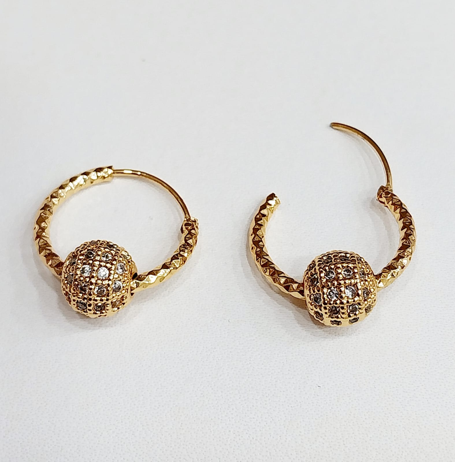 Golden balls earings