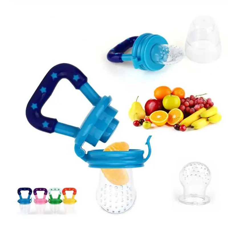 Baby Fruit Pacifier Food Feeder - BPA-Free Silicone Baby Feeder & Fresh Food Feeder, Teething Toy for Infants, Safe Fruit Feeder with Easy Grasp Handle for Choking Prevention - Essential Newborn Accessories