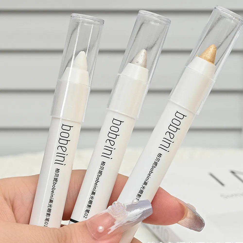 Glitter Highlighter Pen Pearlescent Lying Silkworm Pencil Waterproof Brightening Eyes Stick White Silver Eye Makeup