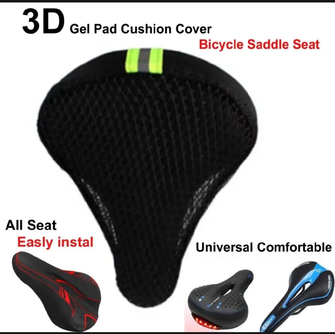 Mountain Bike Cycling Thickened Extra Comfort Ultra Soft Silicone 3D Gel Pad Cushion Cover Bicycle Saddle Seat