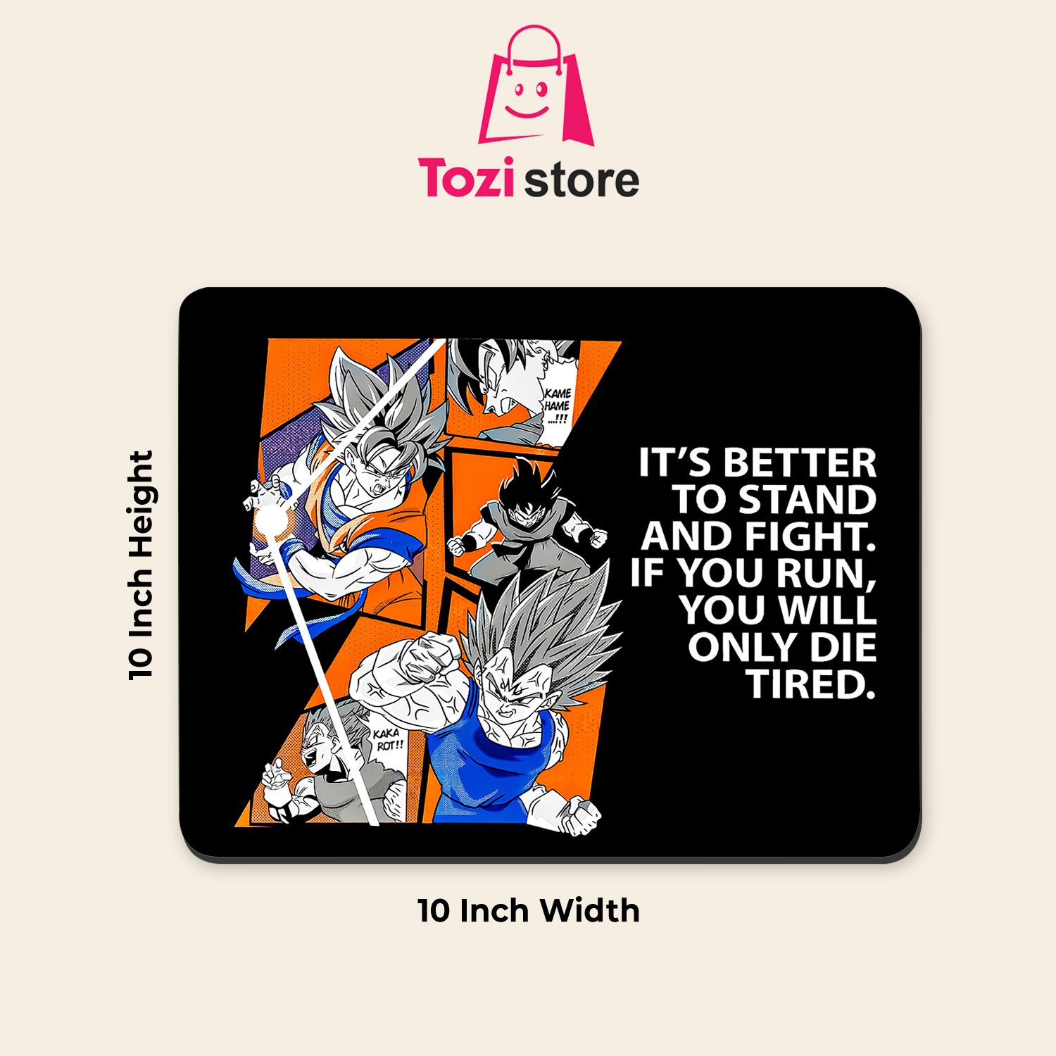Gaming Mouse Pad Premium  8" x 6.5  Thick Non-Slip Rubber Base, Smooth Cloth Surface for Precision Control - Tozistore