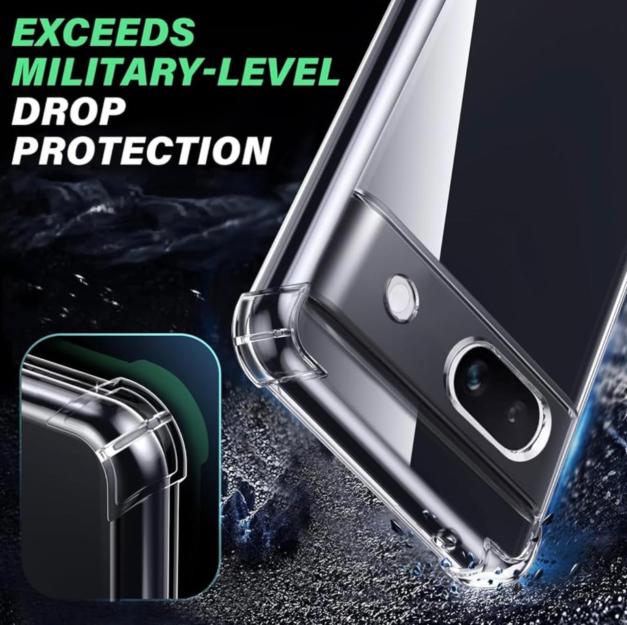 Google Pixel 7A 5G Crystal Clear Cover Ultra Slim Gel Shockproof Bumper Transparent Case Imported.