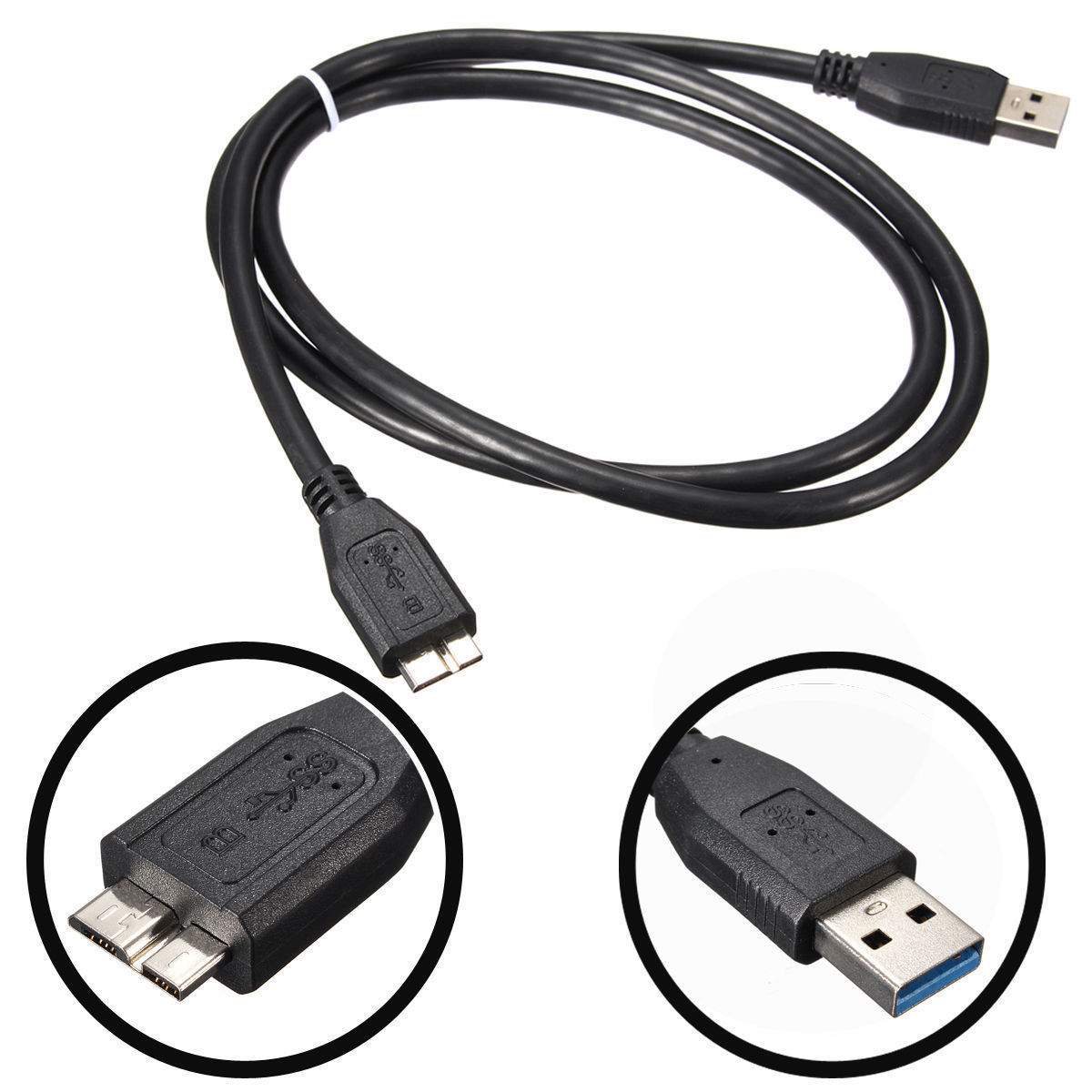 Hard Disk Cable For External Hard Disk 3.0 High Speed - Black