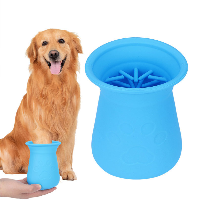 HOOPET Dog Paw Cleaner Cup Soft Silicone Combs Portable Pet Foot Washer Cup Paw  Clean Brush