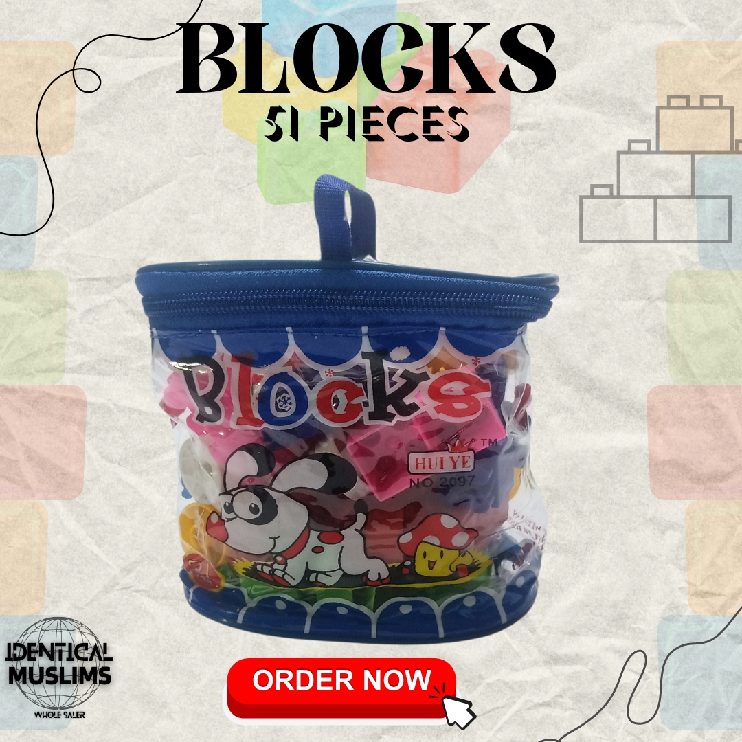 Educational Building Blocks – 51 Pcs Construction Set for Kids – Safe & Durable Plastic – Creativity & Imagination Booster – Fun & Learning Toy – Colorful DIY Blocks – Best Gift for Toddlers & Children