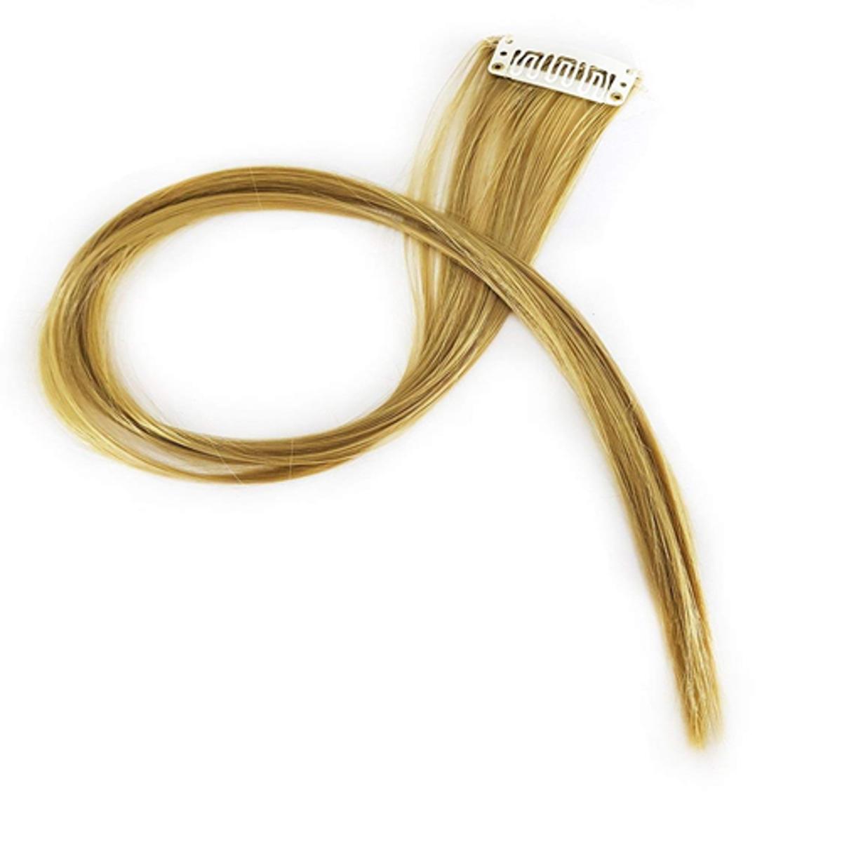 20inch long synthetic hair clip extention -Golden Brown