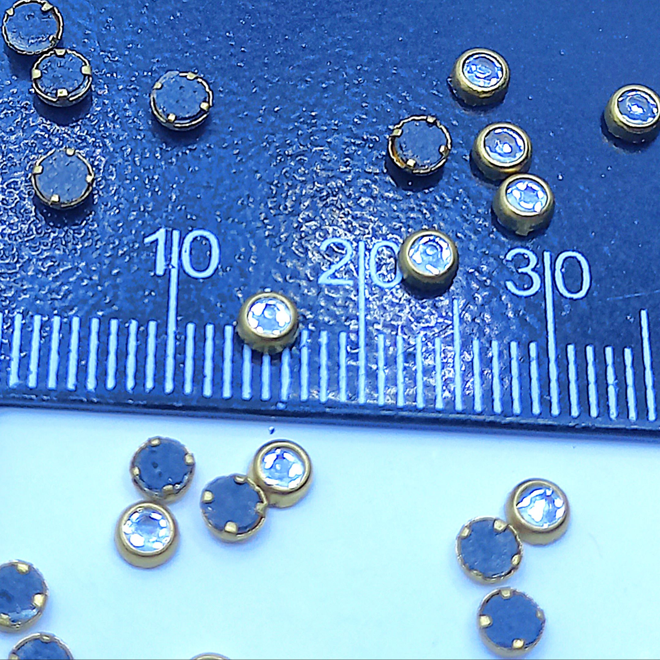 Metal Kundan Stone Round Beads – 250pcs DIY Jewelry & Craft Findings.