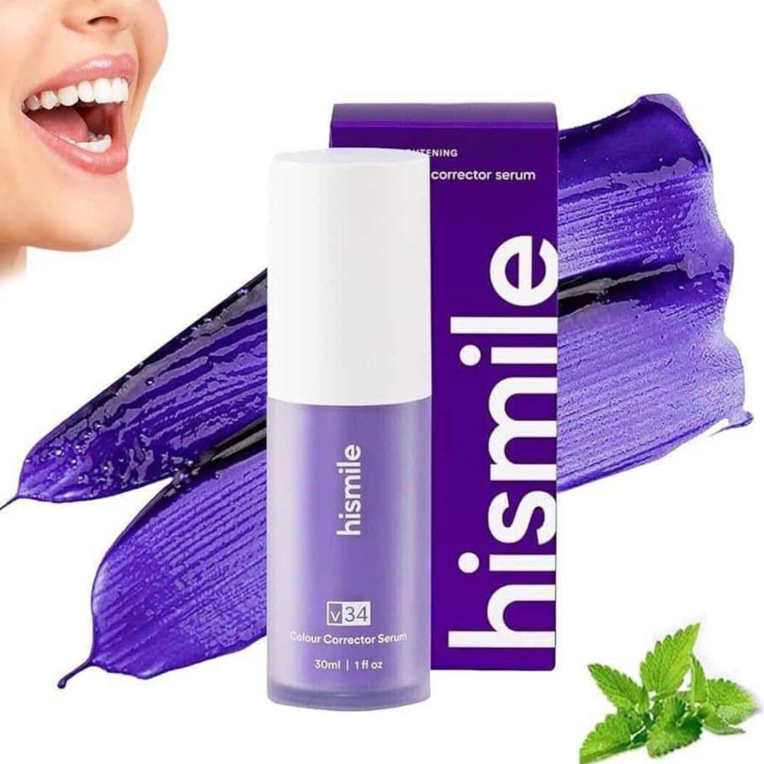 HISMILE V34 Teeth Removing Deep Smoke Stains Gingiva Protection Purple Orthopedic Toothpaste Cleans Oral Cavity Brightens Teeth