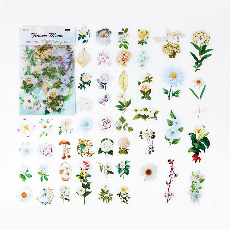 RHS Online 100PCS Vintage Flower Talk Series Stickers Album Diary ...