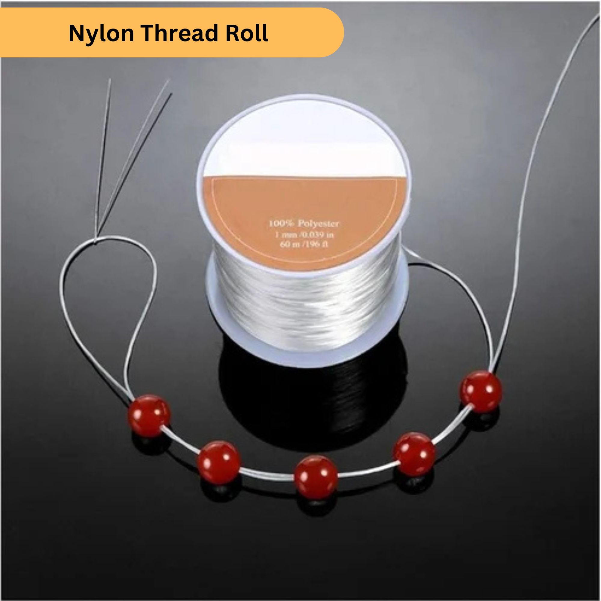 Stretchable Thread For Jewlery Making Nylon Thread For Bracelet Making Elastic String For Beading Jewelry Cord, Elastic Bracelet Rope Crystal Beading Cords, for Jewelry Making Beading Thread Elastic String Cord High-Quality Crystal Bead String -