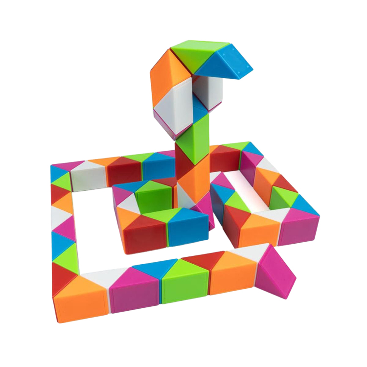 Snake puzzle snake Cube Pieces 24 Blocks Magic Cubes Mini Plastic Twist Puzzle Toy