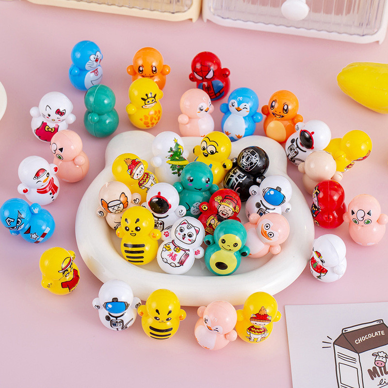 Mini Tumbler Toys Party Favors Toy for Kids Birthday Party Toys Self-righting Doll Bulk Toys for Boys & Girls 12 Pieces Set