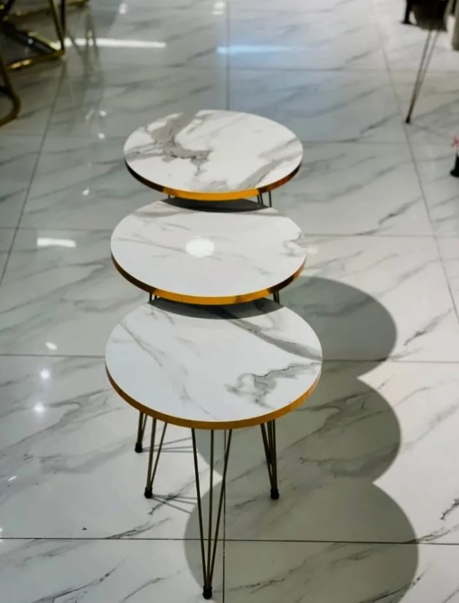 1 Pcs /  2 Pc / Set of 3 Round Coffee table/Side table/ Table for Home/Living room/office / Round Table / Side Table / For more information See Description