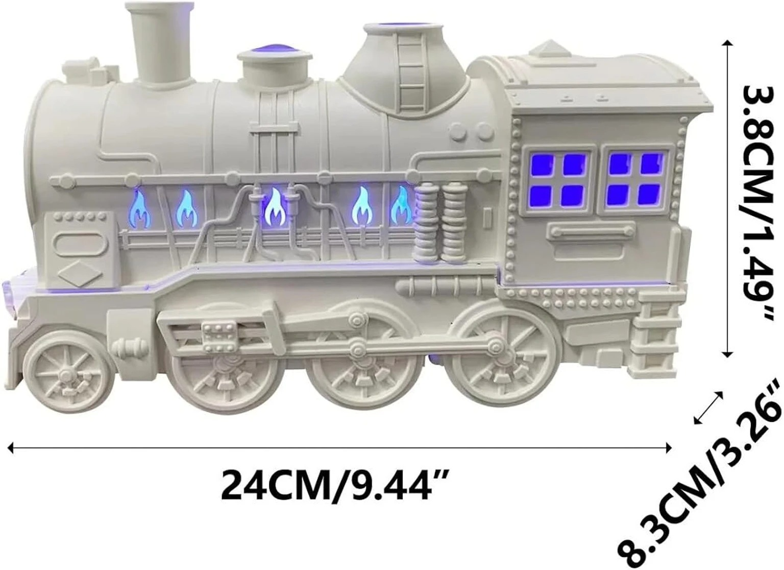 Creative Train Aroma Diffuser | Ultrasonic Cool Mist Humidifier with Dual Spray, LED Ambient Light & Remote Control - Any More Variety Available