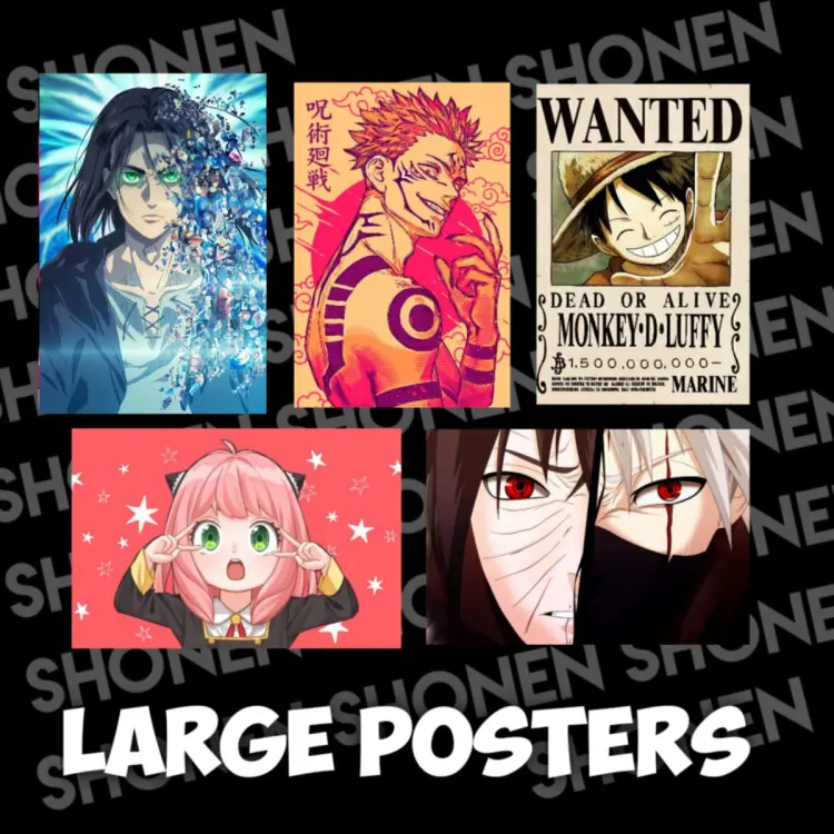 Anime Posters XL Size [Set of 5] of Your Choice Large Anime Posters